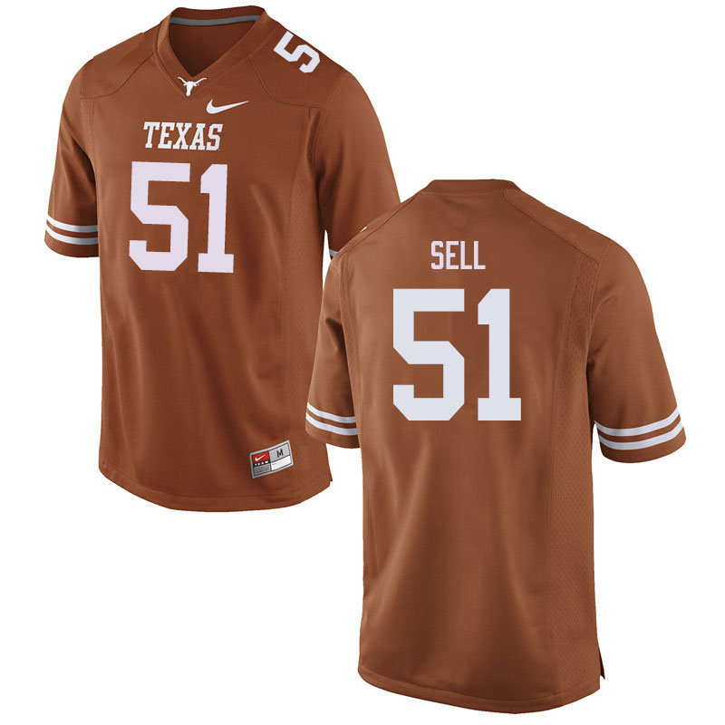 Men #51 Jakob Sell Texas Longhorns College Football Jerseys Sale-Orange